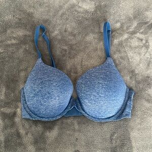 Victoria's Secret Heathered Blue Padded Perfect Coverage Bra